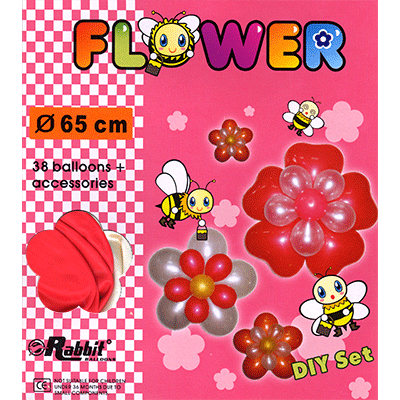 Four Balloon Flower Kit DIY SET (38 balloons 65cm) by Will Roya - Trick - Got Magic?