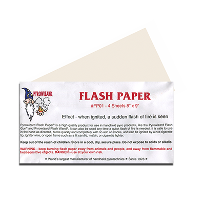 Theatre Effects Pyrowizard™ Flash Paper Sheets - 4 sheets 8"x9" - Got Magic?