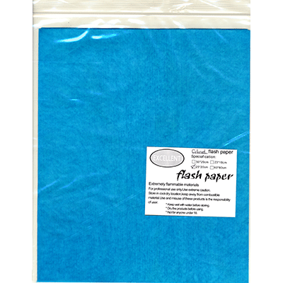 Flash Paper five pack(25x20cm) Blue - Trick - Got Magic?