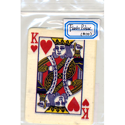 Flash Poker Card King of Hearts (Ten Pack) - Trick - Got Magic?