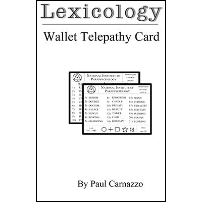 Lexicology with Telepathy card by Paul Carnazzo - Trick - Got Magic?