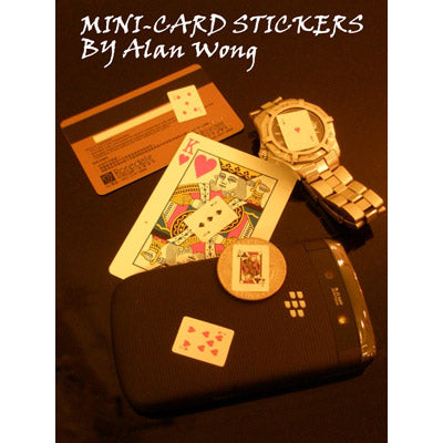 Mini Card Stickers (12 sheets) by Alan Wong- Trick - Got Magic?