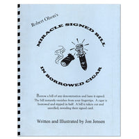 Miracle Signed Bill In A Borrowed Cigar by Robert Olson - Book - Got Magic?