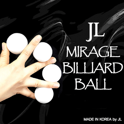Two Inch Mirage Billiard Balls by JL (WHITE, 3 Balls and Shell) - Trick - Got Magic?