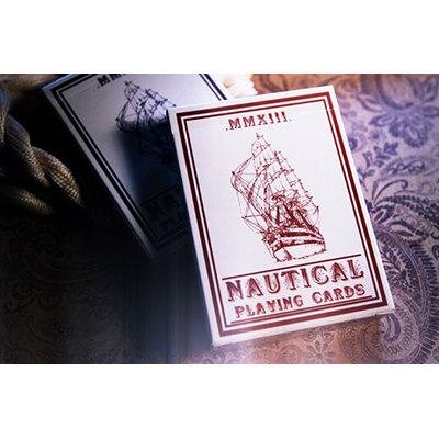 Nautical Playing Cards (Red) by House of Playing Cards - Got Magic?