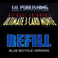 Refill Cards for 3 Card Monte (Blue) - Trick - Got Magic?
