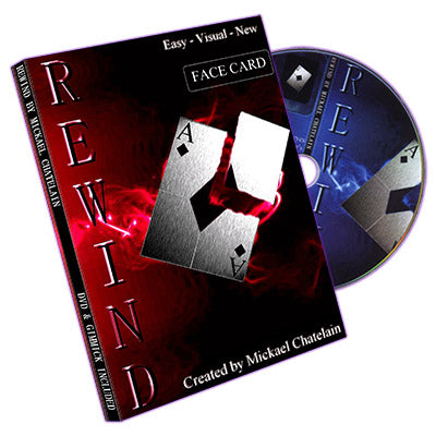 Rewind (Gimmick, DVD, FACE card, RED back) by Mickael Chatelain - Trick - Got Magic?