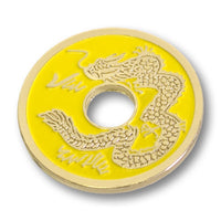 Chinese Coin (Yellow - Half Dollar Size) by Royal Magic - Trick - Got Magic?