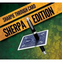 Sharpie Through Card SHERPA Version (DVD and Gimmick) Red by Alakazam Magic - DVD - Got Magic?