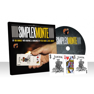 Simplex Monte Red (Gimmicks and Online Instructions) by Rob Bromley and Alakazam Magic - DVD - Got Magic?
