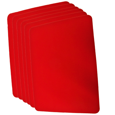 Small Close Up Pad 6 Pack (Red 8.5 inch  x 12 inch) by Goshman - Trick - Got Magic?