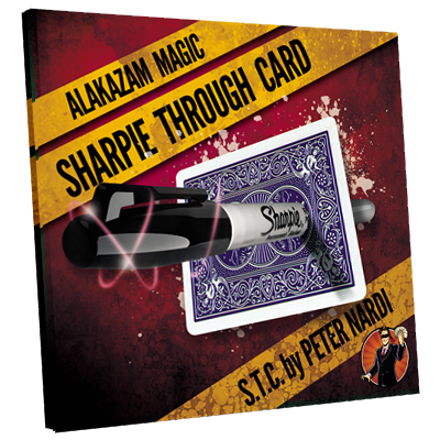 Sharpie Through Card (Gimmick and Online Instructions) Blue by Alakazam Magic - DVD - Got Magic?