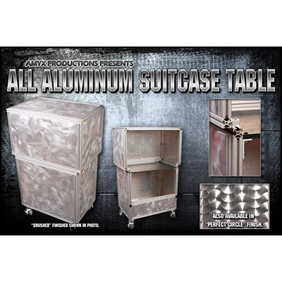 All Aluminum Suit Case Table (BRUSHED Finish) by Andy Amyx - Trick - Got Magic?