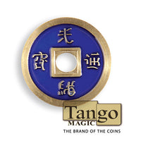 Chinese Coin (CH0021) Blue & Red by Tango Magic - Tricks - Got Magic?