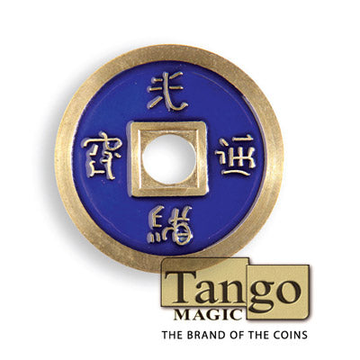 Chinese Coin (CH0021) Blue & Red by Tango Magic - Tricks - Got Magic?