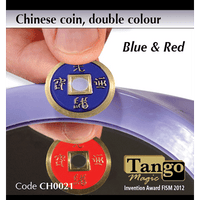 Chinese Coin (CH0021) Blue & Red by Tango Magic - Tricks - Got Magic?
