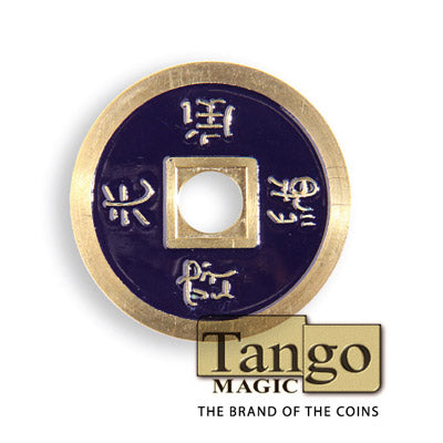Normal Chinese Coin made in Brass (Dark Purple) by Tango-Trick (CH014) - Got Magic?