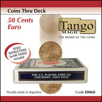 Coins thru Deck 50 cent Euro by Tango - Trick (E0068) - Got Magic?