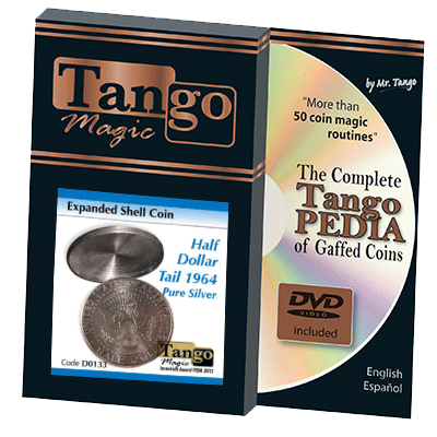 Expanded Shell Half Dollar 1964 (Tail) (w/DVD) (D0133) by Tango - Trick - Got Magic?