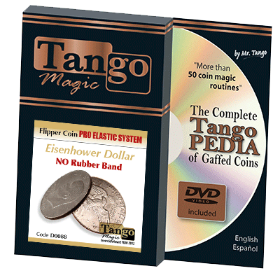 Flipper Coin Pro Elastic System (One Dollar DVD w/Gimmick)(D0088) by Tango - Trick - Got Magic?