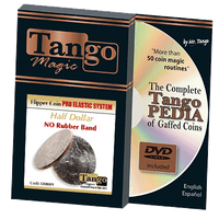 Flipper Coin Pro Elastic System (Half Dollar DVD w/Gimmick)(D0089) by Tango - Trick - Got Magic?