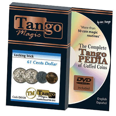 Locking Trick 61 cents (w/DVD)(2 Quarters, 1 Dime, 1 Penny) by Tango - Trick (D0130) - Got Magic?