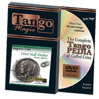 Magnetic Coin Half Dollar 1964 (w/DVD) (D0137) by Tango - Tricks - Got Magic?