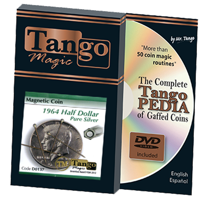 Magnetic Coin Half Dollar 1964 (w/DVD) (D0137) by Tango - Tricks - Got Magic?