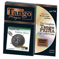Magnetic Coin Walking Liberty (w/DVD) (D0136) by Tango - Tricks - Got Magic?