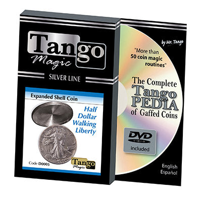 Tango Silver Line Expanded Shell Walking Liberty (w/DVD) (D0005) by Tango - Trick - Got Magic?