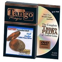 Slippery Expanded Shell Half Dollar 1964 (w/DVD) (D0135) by Tango - Tricks - Got Magic?
