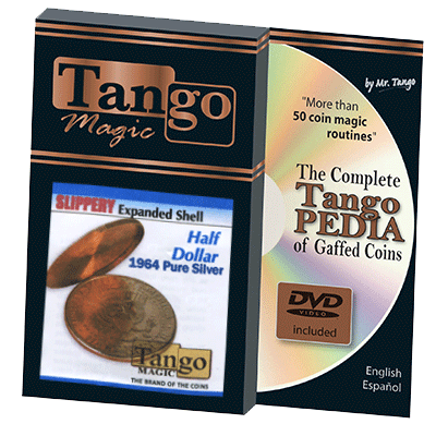 Slippery Expanded Shell Half Dollar 1964 (w/DVD) (D0135) by Tango - Tricks - Got Magic?